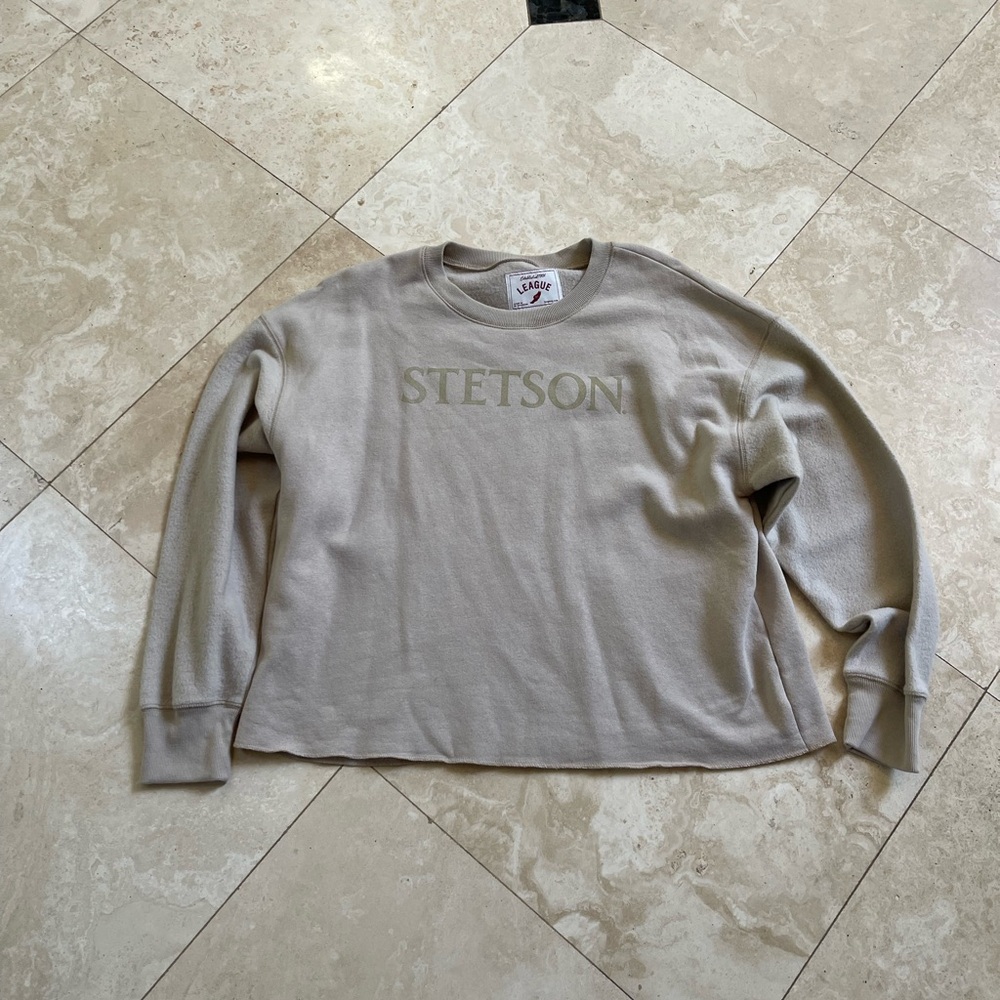Stetson Beige Crewneck Sweatshirt with Logo